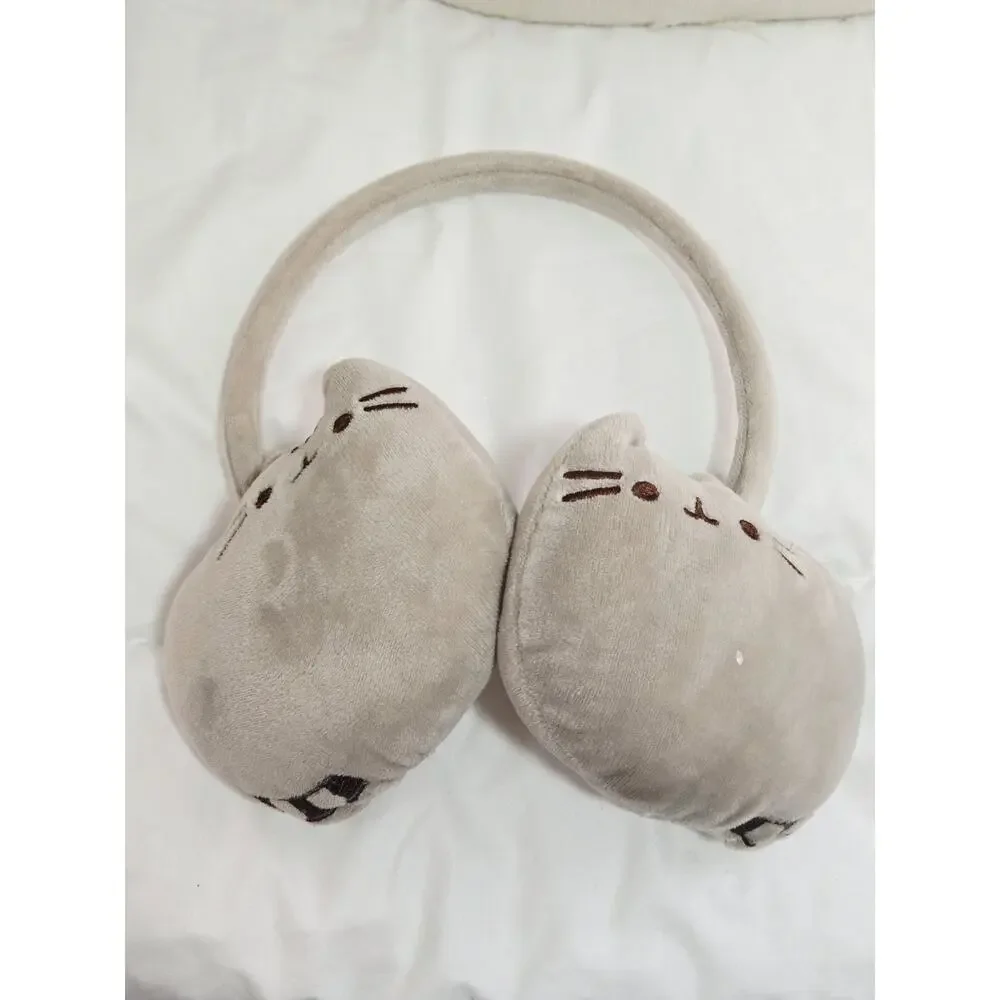 Pusheen Cat Plush Earmuffs Gray One Size Winter Gear Retired Notag Discontinued